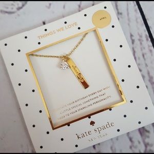 Kate spade birthstone diamond necklace